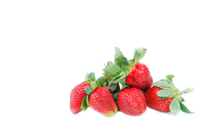 copy space strawberry isolated