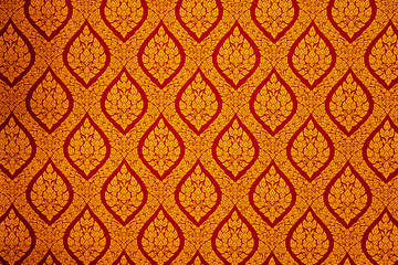 Golden Lai thai floral pattern for seamless background - 285599395