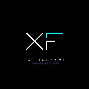 Initial X F XF minimalist modern logo identity vector
