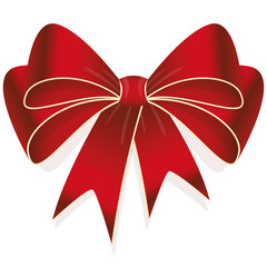 red colored ribbon bow