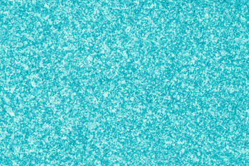 Pockmarked paper background. Art product, aquarelle painting in modern style. Turquoise, green pattern with paint stains. Colour print on template. Mottled frame, spotty watercolor card.