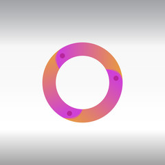 An abstract circle concept logo. colorful with gradients. vector eps10. editable