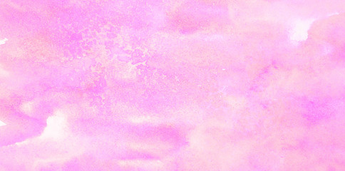 Creative subtle light pink color ink effect shades gradient on textured paper. Aquarelle painted magenta watercolor canvas for splash design, invitation background, vintage template