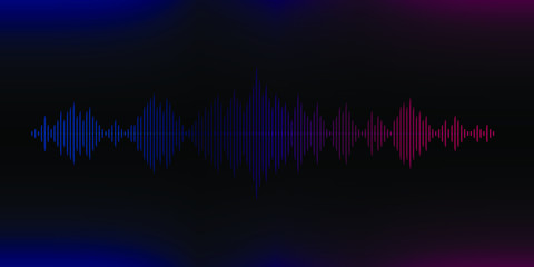 Colorful sound wave. Vector illustration.