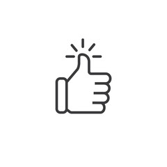 Like vector icon, thumbs up -Vector