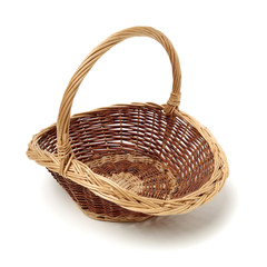 empty basket on white background 