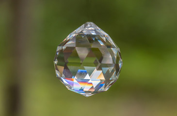 Faceted Crystal in a Forest in Latvia