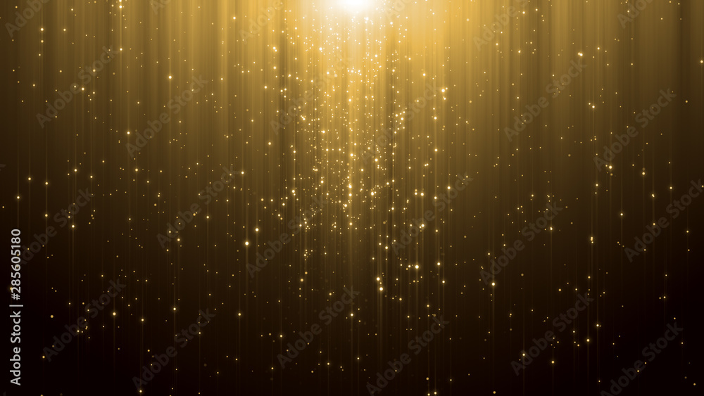 Wall mural abstract particle award with glitter effect on dark background