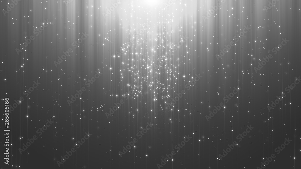 Poster abstract particle award with glitter effect on dark background
