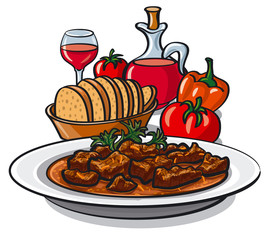 goulash with vegetables