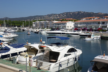 Platja d'Aro, Spain. Port view in summer