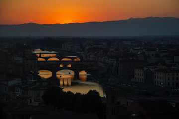 Fototapeta na wymiar sunset in the Florience