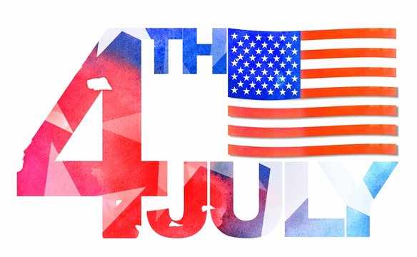 Colorful background designed for open and congratulations on US Independence Day
