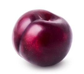 Plum isolated on white