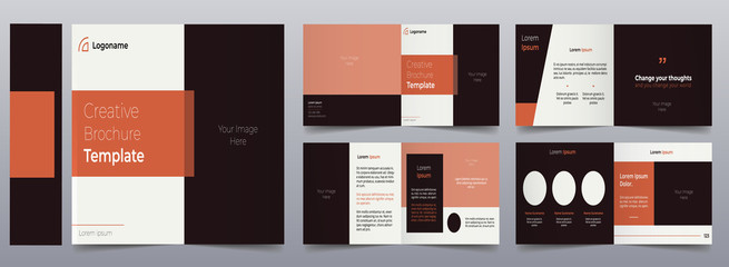 Fototapeta na wymiar modern simple brochure pages templates
