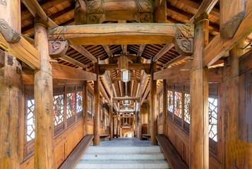 Inside the building of Longquan Sword Scenic Area, Longquan, Zhejiang Province, China 