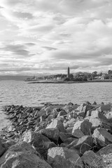 Scottish Town of largs Looking North Past the Pencil Monument