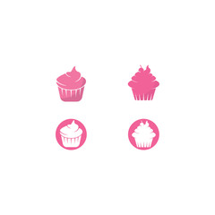 Cupcake vector icon illustration design 