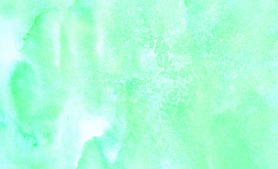 Gentle light green watercolor painted paper textured effect background. Abstract subtle spring shades aquarelle illustration for grunge design, vintage card template