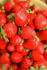 background from freshly harvested red strawberries