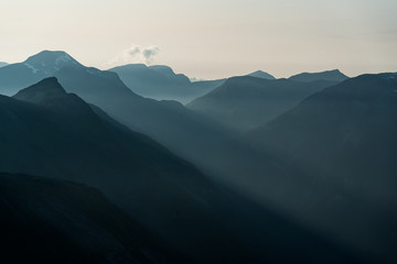 Fototapeta premium What a joy to explore the Dalsnibba viewpoint and to watch the surroundings