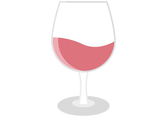 Copa de vino tinto sobre fondo blanco.