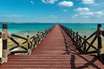 Fototapeta premium Drewniane molo na Prison Island