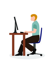  illustration in the style of material design with portraits of person.