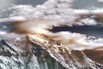 Papier Peint photo Gasherbrum Spantik also known as Golden Peak 7,027 meter above sea level