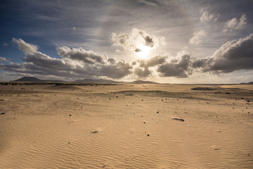 atardecer en el desierto