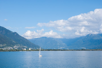 Fototapeta na wymiar Locarno best view in summer Switzerland Alps and Italian Alps Lago Maggiore Lake Maggiore best Italy Switzerland