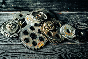 Gears from an old industrial machine