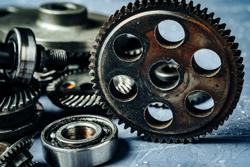 Gears from an old industrial machine