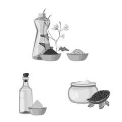 Vector illustration of nutrition and organics icon. Collection of nutrition and glass vector icon for stock.