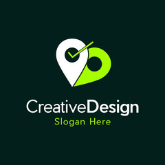 Location icon vector. Navigation map, gps, direction, place, compass, contact, search concept. Logo Right Here Icon Element Template Design Logos