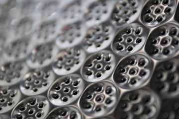 metallic texture of front load washing machine drum