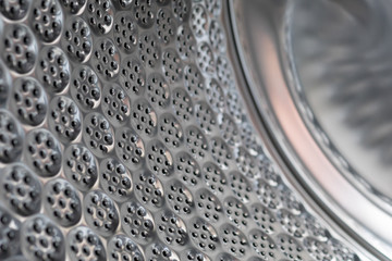 texture of inside the front load washing machine drum