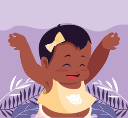 cute little baby girl sitting