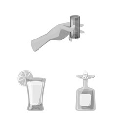 Vector illustration of fajita and fiesta icon. Set of fajita and celebration stock vector illustration.