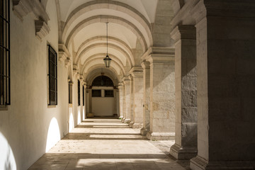 arches in monastery in Lisbon, Portugal