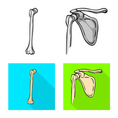 Vector illustration of medicine and clinic logo. Collection of medicine and medical stock vector illustration.