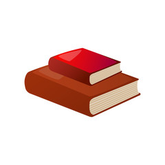 Books in cartoon style isolated on white.