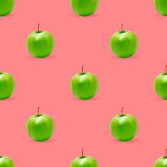 Seamless pattern. Apple background. Vector illustration