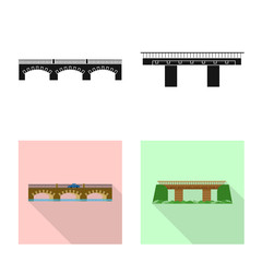 Vector design of connection and design symbol. Set of connection and side stock vector illustration.