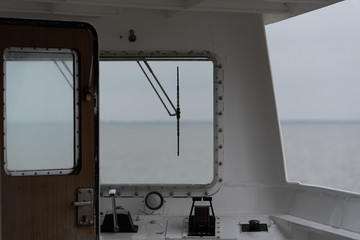 front view on a ferry 