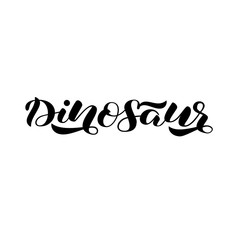 Dinosaur lettering. Vector illustration for banner or clothes