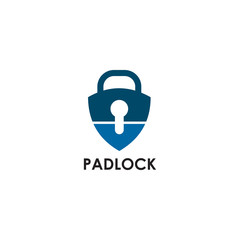 Pad lock icon logo design inspiration vector template