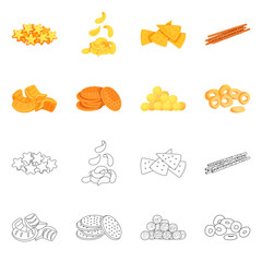 Vector illustration of Oktoberfest and bar logo. Collection of Oktoberfest and cooking stock vector illustration.