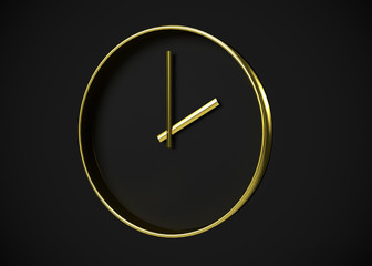 Clock 2 O’Clock Time 3D Render