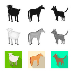 Vector illustration of breeding and kitchen icon. Set of breeding and organic vector icon for stock.